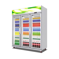 Vitrine d'affichage commerciale à double porte multifonction refroidisseur de supermarché compresseur refroidisseur d'air refroidisseur de bière porte en verre refroidisseur congélateur