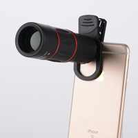 Lentes para Celular, Zoom Óptico Universal de 18X, Telescopio Monocular AF, Lente Objetivo de 30 mm, Construcción de Metal y Goma para Teléfonos