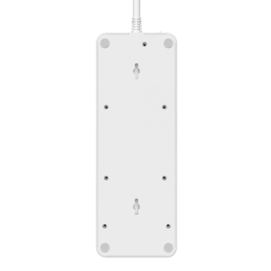 Protecteur de surtension à 8 sorties, rallonge de 6 pieds, <span class=keywords><strong>multiprise</strong></span>, prise plate, <span class=keywords><strong>disjoncteur</strong></span> <span class=keywords><strong>intégré</strong></span>, montage mural, liste CE, noir, - Product Image 3