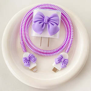 Dễ thương thời trang dữ liệu cáp bảo vệ tay áo dây và cáp bảo vệ Bìa điện thoại sạc cáp tổ chức sạc trường hợp bảo vệ - Product Image 4