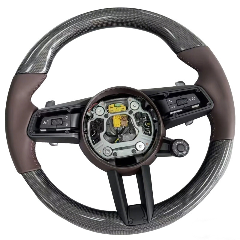 Custom Glossy Carbon Fiber Steering Wheel (Porsche Fitment), photo 5