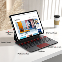 Clavier magique sans fil multi-touch de qualité supérieure avec pavé tactile et touches rétroéclairées pour iPad Pro 12.9