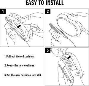 Almohadillas de Repuesto para Auriculares de Proteína Mejorada de Cuero y Espuma de Aislamiento de Ruido, Accesorio para Auriculares DE LA Serie M40x, 1 Unidad - Product Image 6