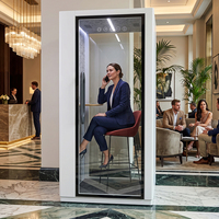 Cabine téléphonique acoustique Vestael pour l'intimité au bureau et un travail concentré avec éclairage LED et ventilateur silencieux