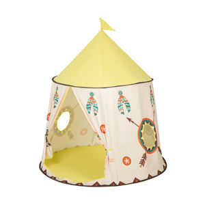 2023 coton tissu pliable tente avec dessin animé rideau enfants jouer tente enfants intérieur <span class=keywords><strong>yourte</strong></span> indien tipi Playhouse pour bébé - Product Image 3