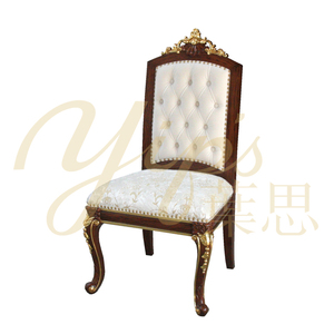 Yips LD-2004-1863 European Series Solidwood Classical Side <strong>Chair</strong> for <strong>Dining</strong> Hand <strong>Painted</strong> Veneer Pattern Carving Detail - Product Image 1