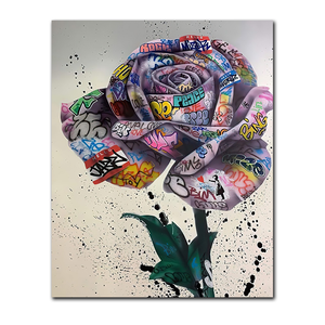 Street Graffiti Art Leinwand Malerei Blumen kunst Wand plakate und Drucke Inspirierende Kunstwerk Bilder für Wohnzimmer Dekoration - Product Image 1
