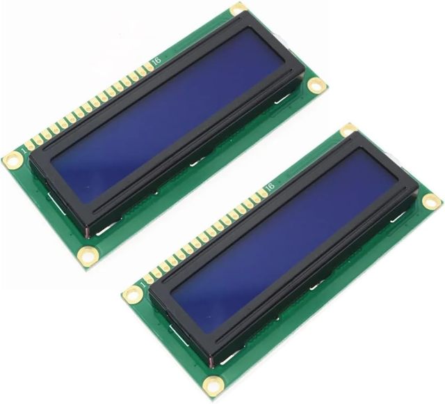 Aismartlink 1602 LCD Display Module DC 5V 16x2 White Character Blue Backlight 1602A 16 Pin Parallel Interface AIP31066