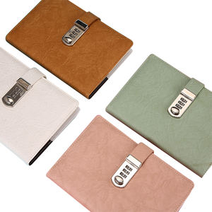 ไดอารีกระดาษหนังบุหนัง200หน้าพร้อมล็อกเกอร์สมุดโน๊ตรีฟิลแบบ A5วีแกนสามารถเติมได้ - Product Image 5