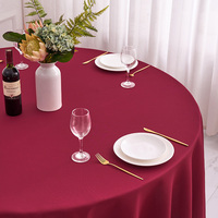 Nappe ronde unie en tissu uni pour hôtel, banquet, mariage, grande nappe de table ronde, taille personnalisée