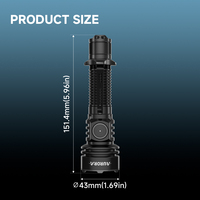Lampe torche LED en aluminium haute puissance Aurora Outdoor 20W, lampe torche tactique LED d'urgence