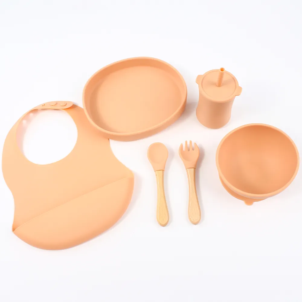 Forniture per bambini Set in Silicone per l'alimentazione con Desgin Baby Feding Set stoviglie per bambini piatto lavabile in lavastoviglie