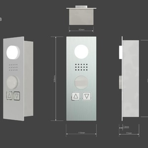 Luz indicadora de piso para ascensor, diseño minimalista de acero inoxidable para edificios de oficinas, 160 mm x 410 mm - Product Image 3