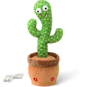 Juguete de Peluche de <span class=keywords><strong>Cactus</strong></span> Bailarín Ecológico Relleno de Algodón PP de Nuevo Diseño, Recargable por USB, Imita el Habla y Baila para la Estimulación Sensorial del Bebé - Product Image 6
