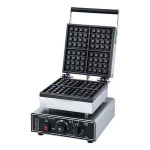 Nouvelle machine à gaufres électrique portable en alliage d'aluminium avec commande par bouton-poussoir pour boulangerie, restaurant, aliments et en-cas - Product Image 1