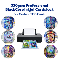Papier cartonné noir 330 g/m² pour impression de cartes à collectionner recto-verso et proxy TCG – Collection 2027