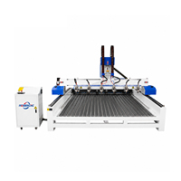 Jinan Mosencnc Router CNC para Madera de 2 Cabezales 1300x2500mm, Máquina de Tallado de Madera de 3 Ejes con Múltiples Husillos y Precisión de 0.02mm