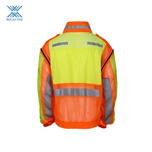 LX Hot Selling Breathable Reflective Safety Work Jackets Hi Vis Security Safety Jackets Coat