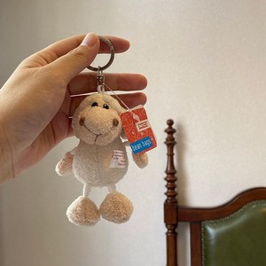 Cừu vài Keychain Túi Mặt dây chuyền ngu ngốc dễ thương ít Aries đồ chơi sang trọng 11cm bông đỏ cưỡi cuốn sách cùng một phần sang trọng - Product Image 4