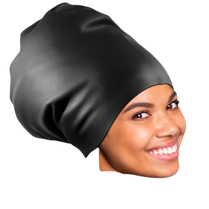 Bonnet de bain en silicone sur mesure pour cheveux longs, tresses et dreadlocks – Protection et entraînement - Product Image 3
