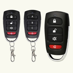 Télécommandes RF 4 boutons 315 MHz/433,92 MHz pour portes <span class=keywords><strong>de</strong></span> <span class=keywords><strong>garage</strong></span> et sécurité <span class=keywords><strong>de</strong></span> moto avec <span class=keywords><strong>boîtier</strong></span> en plastique et design à garniture métallique - Product Image 1