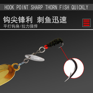 ชุดตกปลาในน้ำจืดแบบสปินเนอร์ลูร์สีทองพร้อมเหยื่อขนาดเล็กสำหรับปลาชับในลำธารและปลาไวท์เบท - Product Image 4