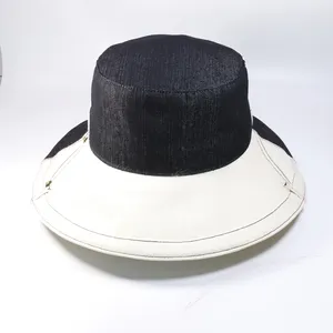 Chapéu de balde para mulheres, atacado, logotipo de bordado para mulheres, tampa de balde, personalizada, 2 cores, chapéu de algodão em massa