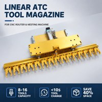 Routeur CNC JLE CNC TECH avec magazine d'outils linéaire 12 outils ATC 1325 pour la découpe de meubles et d'armoires