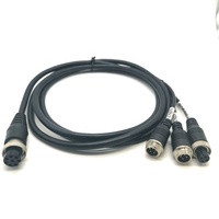 Connecteur d'aviateur étanche avec câble d'extension vidéo de vue arrière, m4 M8 M16 M12, câble de caméra DVR de vidéosurveillance d'aviation