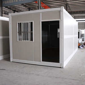 High Quality Folding Container House Flat Roof Waterproof Design Folding Portable Steel Frame Container House Garage <b>Storage</b> - Product Image 2