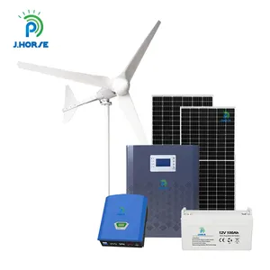 Komple ev rüzgar güneş hibrid sistemi rüzgar türbini 3KW 5KW rüzgar enerjisi jeneratör sistemi