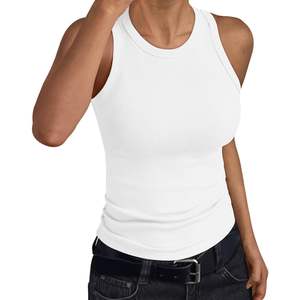 Débardeurs d'entraînement d'été pour femmes Queen personnalisés gilet de gymnastique côtelé à dos nageur pour les tenues de vacances à la plage au printemps Y2K Fashion - Product Image 5