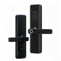 Serrure de porte intelligente Sinovo Tuya TTLock avec application, empreinte digitale, mot de passe numérique pour appartement en bois
