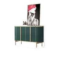 Armoire latérale de salle à manger moderne de luxe et légère avec marbre pour le rangement des chaussures de l'entrée du salon-pour la maison