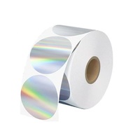 Autocollants vierges holographiques imperméables, durables et économiques pour imprimante thermique, formes rondes/rectangulaires/carrées, formes personnalisées, impression personnalisée