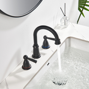 ก๊อกน้ำห้องน้ำสแตนเลสแบบ 3 รู รุ่นใหม่ ดีไซน์ทันสมัย น้ำร้อนน้ำเย็น - Product Image 6