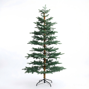 Albero di Natale Artificiale in PVC Floccato di Alta Qualità con Luci Incandescenti, Decorazione Natalizia con Spina Elettrica per Casa e Giardino - Product Image 3