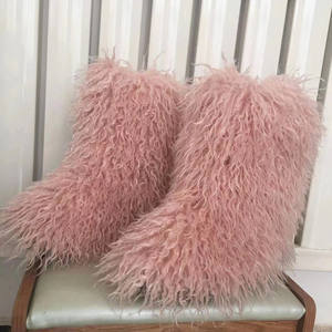 Nuovo inverno all'ingrosso colorato finta pelliccia mongolia stivali di pelliccia <span class=keywords><strong>scarpe</strong></span> di pelliccia ragazze - Product Image 6