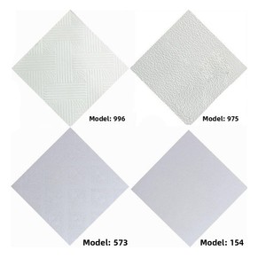 Pannello in Cartongesso Perforato Artistico Rivestito in PVC Bianco da 8mm per Controsoffitti - Product Image 2