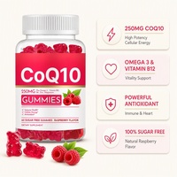 Gummies CoQ10 250mg Oméga 3 Magnésium B12 Santé cardiaque Énergie cellulaire Antioxydant 60 unités