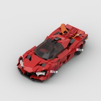 Kit de construction MOC de supercar de luxe EVO en plastique ABS, ensemble populaire de voitures de course rapides, idéal pour les cadeaux d'entreprise, blocs de construction