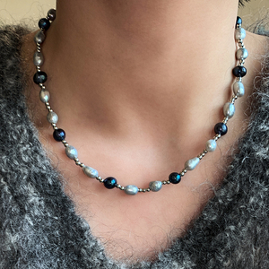 <span class=keywords><strong>Collana</strong></span> a strati multipli con <span class=keywords><strong>perle</strong></span> <span class=keywords><strong>barocche</strong></span> <span class=keywords><strong>grigie</strong></span> naturali a forma di cuore, catena per maglione, gioielli da donna all'ingrosso di alta moda - Product Image 2