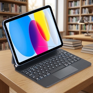 Nouveau <span class=keywords><strong>clavier</strong></span> magique pour iPad 10e génération 2022, <span class=keywords><strong>prix</strong></span> d'usine en Chine, pavé tactile sans fil, rétroéclairage 7-RGB, 3 touches, USB Type C, blanc - Product Image 1