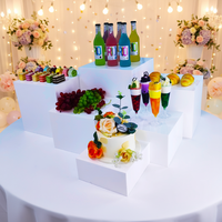 6 Stück Quadratische Acryl-Präsentationsständer Tisch-Buffetboxen für Kuchen & Desserts Catering-Dekoration