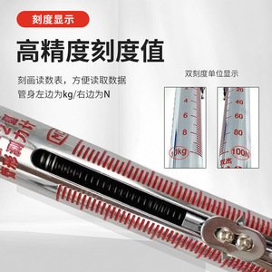 Shuangjie Tubular Force <b>Gauge</b> 10N 20N 30N 50N 100N 200N 300N 500N 1000N Stainless Steel Spring Scale Tension Tester - Product Image 4