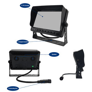 กล้องติดรถยนต์2Ch 7นิ้ว, กล้องมองหลังรถยนต์ LED อินฟราเรดมองกลางคืนพร้อม<span class=keywords><strong>สาย</strong></span>ต่อขยาย4ขา - Product Image 4