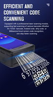 Collecteur de données Android 11 PDA industriel mobile incontournable avec imprimante d'étiquettes à scanner de codes à barres pour les supermarchés