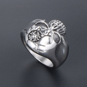 Skull <b>Titanium</b> Steel <b>Ring</b> Men's Stainless Steel Fashion Jewelry SA901 - Product Image 3