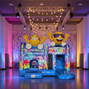 Château gonflable PVC « Smiley » pour enfants, idéal pour les fêtes et le divertissement intérieur/extérieur - Product Image 6