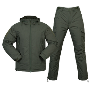 ชุดยูนิฟอร์มลายพราง DF F7 สำหรับฤดูหนาว รุ่น CP FG ลายพรางสีดำเขียว พร้อมเสื้อแจ็คเก็ตบุนวมและกางเกงขายาวแบบอุ่น - Product Image 3